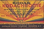 Kodak KODACHROME Type F ISO 12 film packaging
