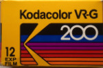 Kodak KODACOLOR VR-G200 Gen 1 – VRG 200-1 – Emulsion 5096 film packaging