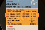 Kodak Aerochrome III Infrared ESTAR Base - Code : 1443 film packaging