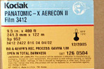 Kodak PANATOMIC-X AERECON II 3412 (ESTAR Thin Base), B/W - Code... film packaging