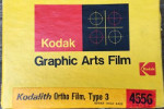 Kodak KODALITH Ortho Type 3 B&W Estar Thick base – Code 2556 / ... film packaging