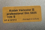 Kodak Vericolor II 160 Type S - Code : 5025 film packaging