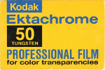 Kodak EKTACHROME 50 Professional Film (Tungsten) EPY – Code 5018 film packaging