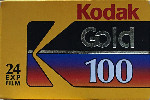 Kodak Kodacolor Gold 100 (First Kodacolor Gold) film packaging