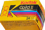 Kodak Gold II GA / GR 100 ISO (gen 3) film packaging