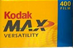 Kodak Max versatility 400GC Improved film packaging