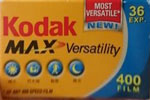 Kodak Max versatility 400 Most Versatile – New film packaging