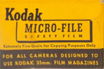 Kodak Micro-File Orthochromatic - Code : 5285 film packaging
