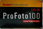 Kodak Professional PROFOTO 100 Color Film (Gen1?) – Code 5047 film packaging
