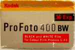Kodak Professional PROFOTO 400 B&W C-41 film packaging