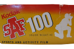 Kodak SAF 100 Sports and Activity Film film packaging