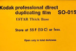 Kodak SO015 Professional Direct Duplicating ESTAR Thick base - ... film packaging