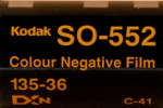 Kodak SO552 Colour Negative Film ISO 100 SO-552 film packaging