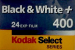 Kodak Select Black and White BWC 400 film packaging