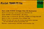 Kodak Translite Matte / Transparency – Code 5561 film packaging