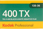 Kodak Professional Tri-X 400 400TX green box film packaging