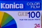 Konica GXII100 -100 film packaging