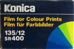 Konica SR 400 Color Print SR-400 film packaging