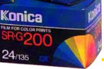 Konica sr-g 200 Color 200 ISO film packaging