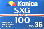 Konica SXG 100 film packaging