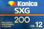 Konica SXG 200 film packaging