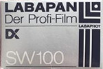 Labaphot Labapan SW100 B&W film packaging