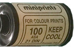 Miniprints For Color Prints ISO 100 film packaging