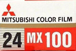 Konica Mitsubishi Color MX100 film packaging