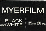MYERFILM Black and white Panchromatic film packaging