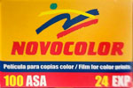 NOVOCOLOR Colour Negative Film ISO 100 film packaging