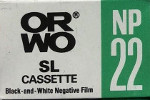 Orwo NP-22 (125 ASA) B&W film packaging