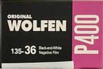 Orwo ORIGINAL WOLFEN P400 film packaging