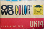 Orwo UK-14 Orwochrom Color Reversal film packaging