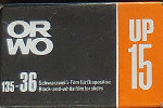 Orwo UP-15 panchromatic slide film packaging