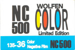 Orwo WOLFEN NC 500 Color film packaging