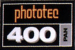 Made Paterson Phototec 400 Pan film packaging