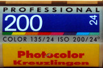 Photocolor Kreuzlingen Professional Color ISO 200 film packaging