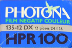 PHOTONA HPR 100 Film Negatif Couleur film packaging
