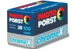 Fujifilm Porst ChromeX 100 X100 film packaging