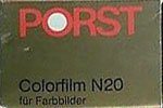 Agfa Porst Color N20 film packaging