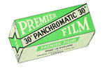 Premier Film Panchromatic 30° film packaging
