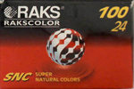 Ferrania RAKS Rakscolor 100SNC (Super Natural Colors) film packaging