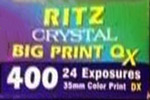 Ritz Crystal Big Print 400 QX400 film packaging