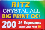Ritz Crystal All Big Print QC+ ISO 200 Qcplus film packaging