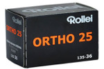 Rollei Ortho 25 film packaging