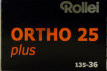Rollei Ortho 25 Plus + 25plus film packaging