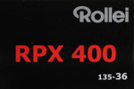 Kentmere Rollei RPX 400 film packaging
