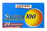 Agfa Safeway Super 100 (Vons) film packaging