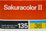 Konica Sakuracolor II ISO 100 film packaging
