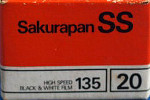 Konica Sakura Sakurapan SS Professional 100 ISO film packaging